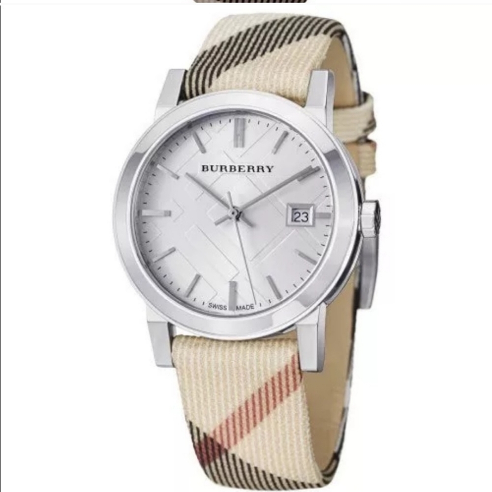 COPY - BURBERRY Check Fabric Band Watch BU9022